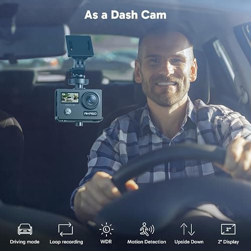 AKASO Brave 4 4K30fps 20MP WiFi Action Camera Ultra Hd with EIS 131ft Waterproof Camera Remote Control 5xZoom Underwater Camcorder with 2 Batteries and Bicycle Helmet Accessories Kit thumbnail 7