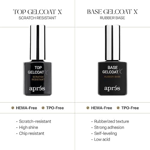 APRÉS Gel Couleur Trio Set - Gel Color, Base Coat, Non-Wipe Top Coat (15ml), Nail Polish Bundle (Fairy Wings) thumbnail 3