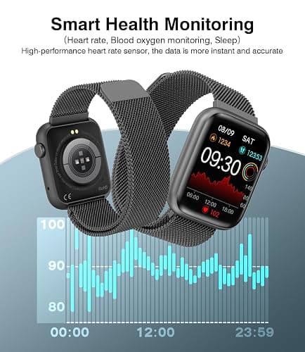 EarlySincere Smart Watches for Men Women Blood Pressure, 1.9" HD Full Touch Screen, Fitness Tracker with Heart Rate Blood Oxygen Sleep Monitor, IP67 Waterproof Smartwatch for Android iOS thumbnail 7