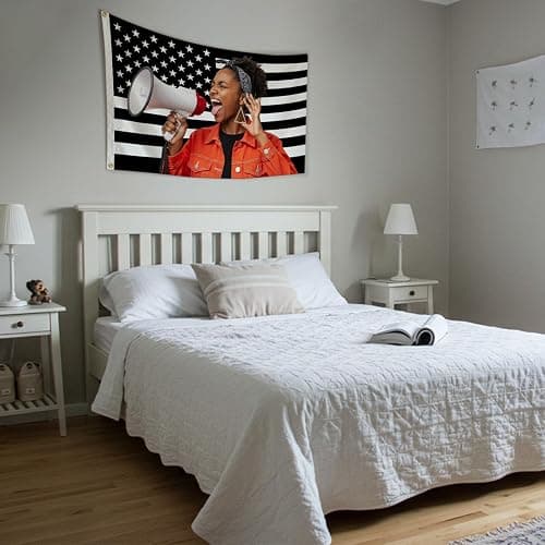 Nxwdwqa Custom Black and White America Flag 3X5 Ft Personalized Flags Design Your Image Funny Tapestry Poster For Decorate Clubs Concerts Bars University Dormitories Living Rooms Bedrooms thumbnail 2