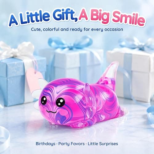 Axolotl Squishy Toy,Soft TPR Slow Rising Squeeze Toy(Purple) | Swirl Stress Balls for Kids Adults Squishies Stress Relief,Sensory Fidget Toys Squishy for Anxiety for Kids Youth Adults thumbnail 7