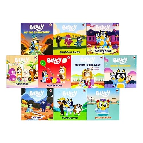 Bluey Gotta Be Done! 10 Picture Books Story Collection Box Set (Typewriter, Swim School, Shadowlands, My Mum is the Best, Mum School, Daddy Robot, Daddy Putdown, My Dad is Awesome, Camping, Baby Race) thumbnail 2
