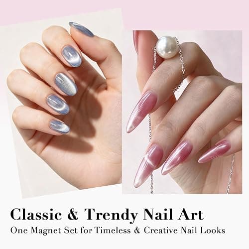 GLAMERMAID Multi-Head Cat Eye Nail Magnet Kit, Multi-Effect Nail Art Tools | French Cat Eye Concentrated Cat Eye Easy User Operation Diverse Nail Styles Strong Stable Magnetism Silicone Anti-Drop Design thumbnail 2