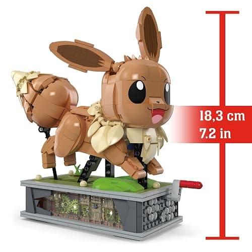 ​MEGA Pokémon Action Figure Building Set, Motion Eevee with 1366 Pieces, Turn Crank for Running Movement, Build & Display Toy for Collectors thumbnail 3