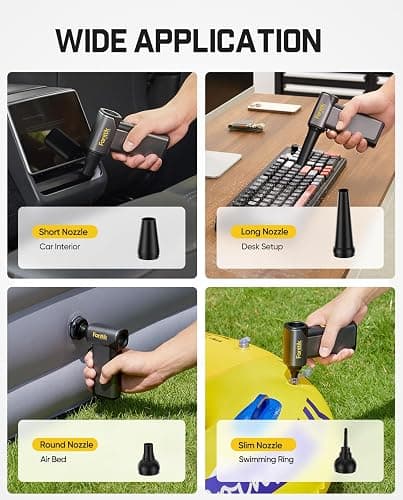 Fanttik B10 Pro Max Electric Air Duster, 130000RPM Brushless Motor, Compressed Air Duster, 6 Gears Adjustable, One-tap Booster, 28.8Wh Rechargeable Battery, Electric Duster for PC, Car, House, Outdoor thumbnail 6