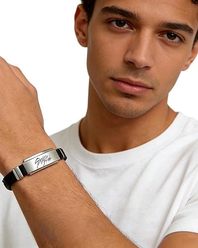 Yotlein SK Armband 2 Stück Schwarz, Silikonmaterial Adjustable Wristband, Stray Kids Bracelet für Fan Geburtstag Kreatives, Kpop Merch Geschenke für STAY thumbnail 2