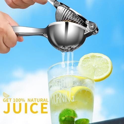 Rekix Lemon Squeezer, Max Extraction Hand Press Lemon Juicer, Heavy Duty Manual Orange Juicer, Sturdy Metal Lime Squeezer, Durable Citrus Fruit Squeezer, Easy to Clean thumbnail 2