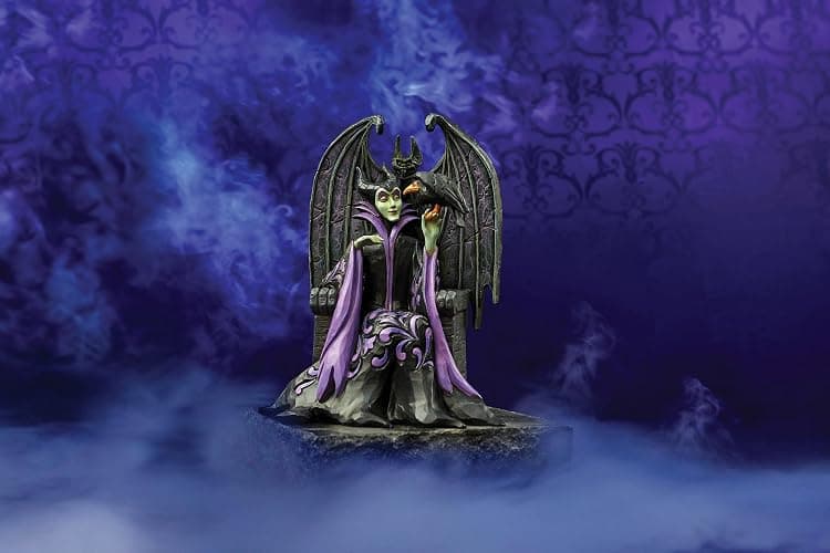 Enesco Disney Traditions Collection by Jim Shore Sleeping Beauty Maleficent Sitting on Throne Figurine- Resin Hand Painted Crafted Disney Halloween Collectible Figurines Home Decor Statue, 4 Inch thumbnail 2