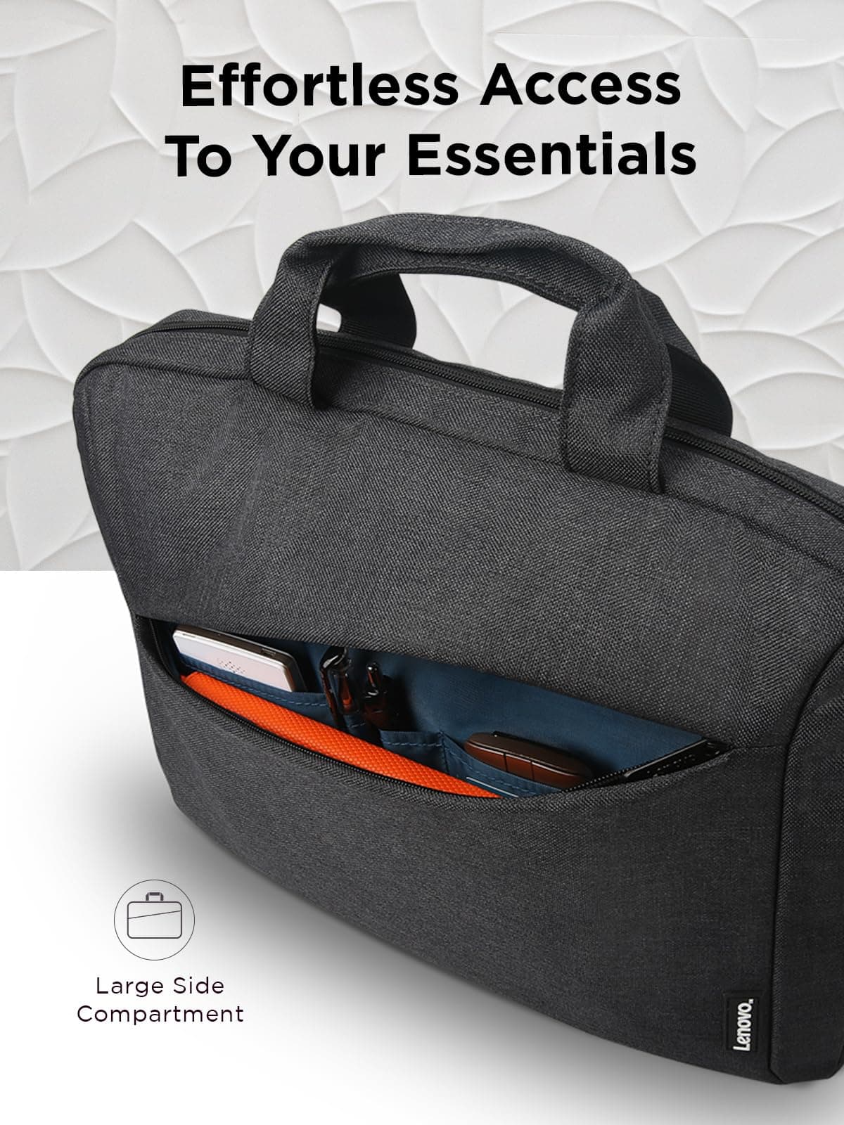 Lenovo - Funda de transporte para portátil T210, portátil y tablet de 15.6 pulgadas, diseño elegante, tela duradera y repelente al agua, para negocios o escuela, GX41L83769 casual Toploader, color thumbnail 4