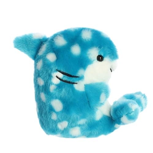Aurora® Round Rolly Pet™ Willa Whale Shark™ Stuffed Animal - Adorable Companions - On-The-Go Fun - Blue 5 Inches thumbnail 3