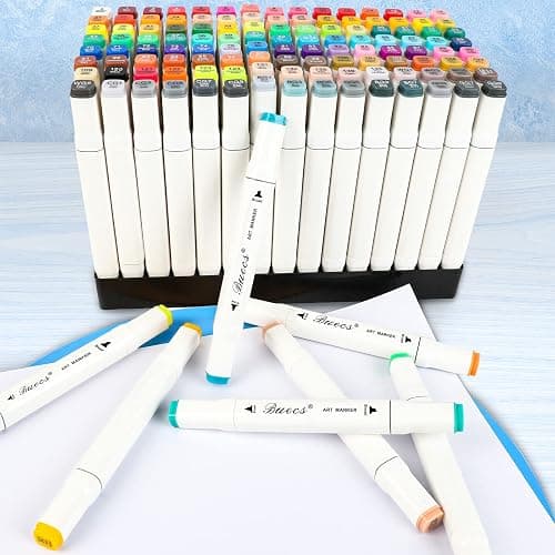 Buecs Alcohol Markers: Double Tipped Art Marker, 120 Count, suitable for Adults Artists Painting, Coloring Drawing Sketching, Multicolor thumbnail 7