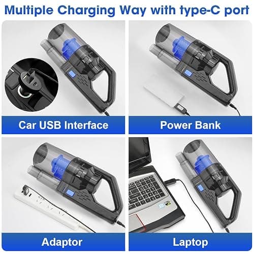 Viewsun Car Cleaning Kit, Car Interior Detailing Kit with High Power Handheld Vacuum Cordless Rechargeable, Detailing Brush Set, Windshield Cleaner, Complete Auto Accessories for Men, Women Gift thumbnail 5