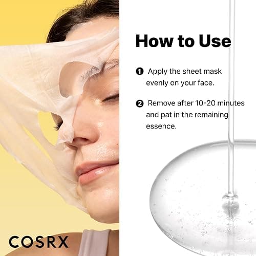 COSRX Snail Mucin Sheet Mask 10 EA with Snail Mucin Serum, Self Care, Face Masks for Dry, Sensitive Skin, Not Tested on Animals, No Parabens, No Sulfates, Korean Skin Care, Stocking Stuffers thumbnail 8