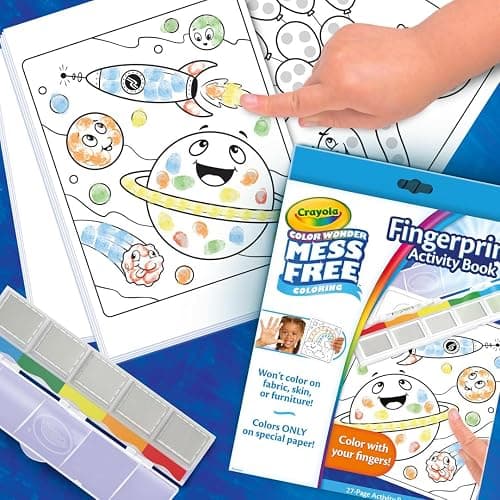 Crayola Color Wonder Mess Free Fingerprint Ink Painting Activity Set, Toddler Finger Painting Alternative, Stocking Stuffers for Kids, Holiday Gifts thumbnail 6