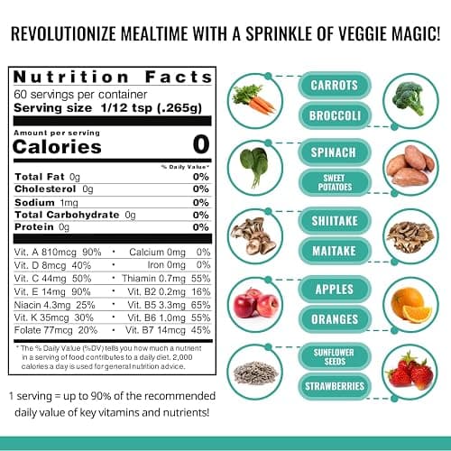 ENOF Organic Fruit and Vegetable Powder Supplement Kids & Adults | 10 Clean Ingredients - Strawberry, Spinach | Gluten & GMO Free Vegetable Powder for Kids | 60 Servings, 1 Mo. Supply, Made in USA thumbnail 3