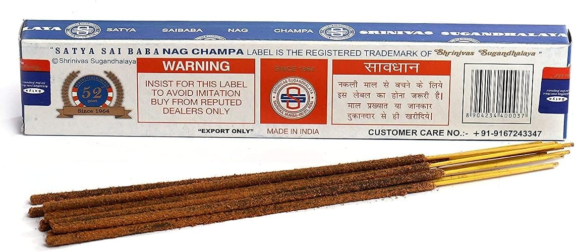 3 Packs Origional Satya Sai Baba Nag Champa Incense Sticks Joss Insence - Insense 15g Box NagChampa Agarbatti (Nag Champa) thumbnail 2