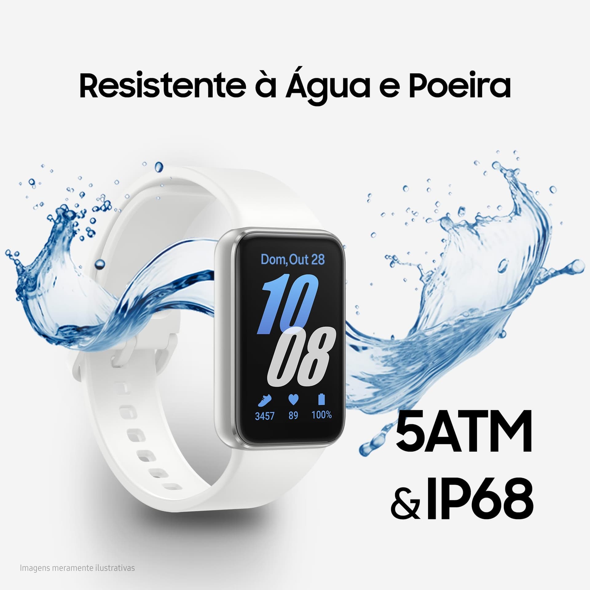 Smartwatch Samsung Galaxy Fit3 Display 1.6" Prata thumbnail 7