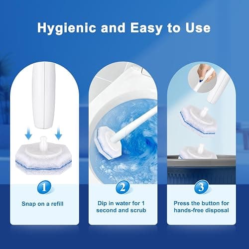 Akopryc 60pcs Toilet Cleaner Refill Pads for Clorox Wand | Upgrade 3-Layer, Won't Fall Apart, Powerful Foam, Safe On Porcelain thumbnail 4