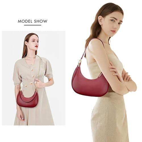 KKXIU Shoulder Bag for Women Small Purse Cute Clutch Hobo Handbag Trendy Crescent Bag thumbnail 2