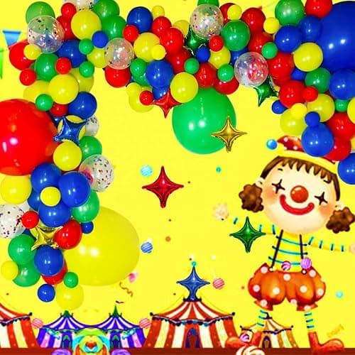 ASIYUHY Red Blue Green Yellow Balloons 100pcs 12 Inch Primary Color Balloon | Thick Latex Helium Matte Blue Yellow Red Green Balloon for Carnival Circus Kids Birthday Baby Shower Party Decorations thumbnail 6