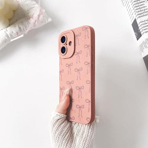 Lovmooful for iPhone 16 Plus Case Cute Ribbon Bowknot Heart-Pink | Compatible for iPhone 16 Plus Case,Cool Design,for Girls Women,Soft TPU,Shockproof,Protective,Girly thumbnail 5