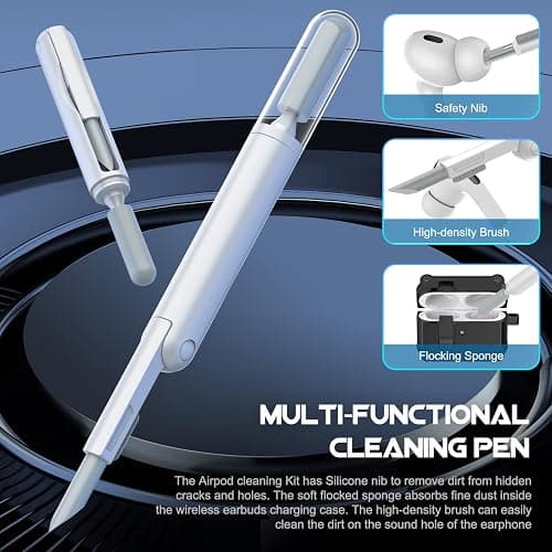 XMBYGY Case and Cleaner Pen for AirPods 4th Generation Wireless Earbuds, Silicone Cartoon Charging Protective Cover and 3 in 1 Cleaning Kit for AirPods 4 with Doll and Anti-Lost Lanyard thumbnail 5