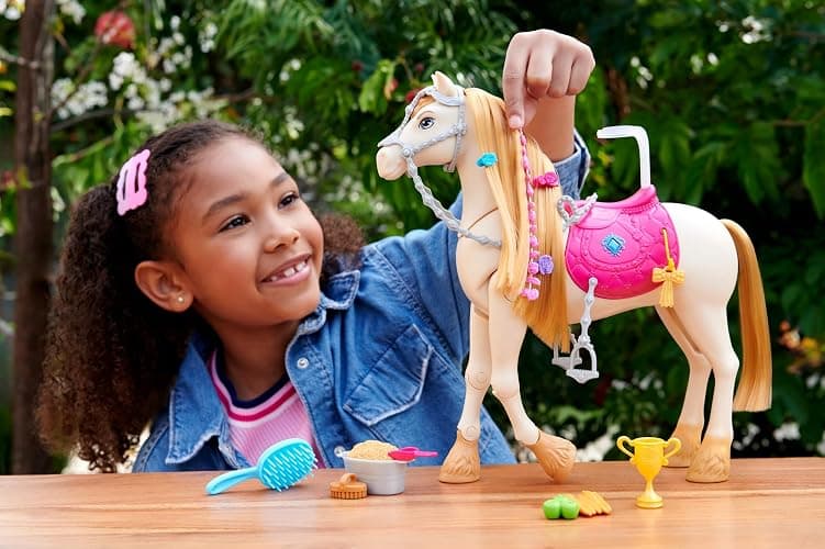 Barbie Horse with Sounds, Music & Accessories, Inspired by Barbie The Great Horse Chase, Toy Moves, Dances & Blinks Eyes, HXJ42 thumbnail 2