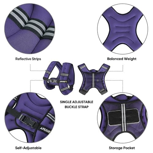 APEXUP Weighted Vest Men Women, Weight Vest for Women Workout Equipment for Strength Training Running thumbnail 4