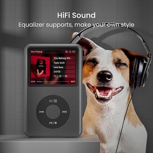 Innioasis Y1 Mp3 Player with Bluetooth HiFi Mini Portable Music Digital Player with Audiobook 2026 Nice Gift Upgrade Black thumbnail 5