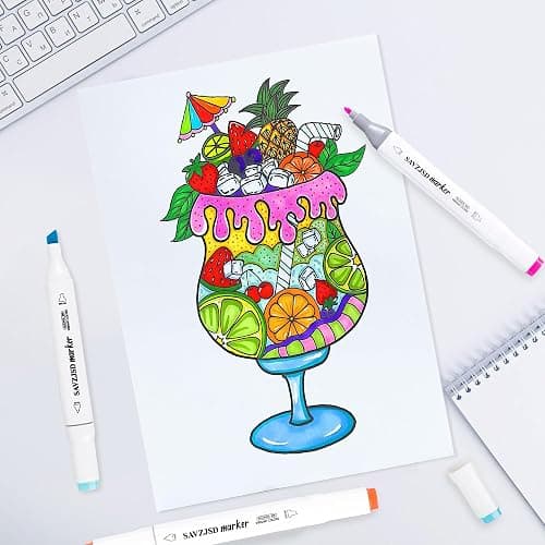 SAVZJSD 240 Colors Alcohol Markers, [2025 Upgraded] Dual Tips Markers for Kids and Adults in Coloring or Painting(Fine & Broad) thumbnail 2