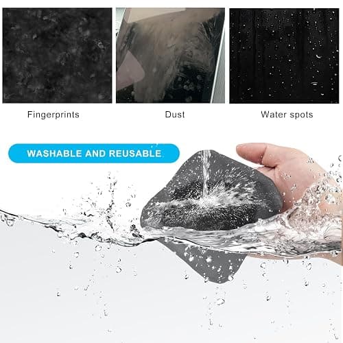 Ohleats Car Screen Cleaner, Microfiber Cleaning Pad, Square | Lint-Free & Scratch-Safe, Glove-Style Wear, Wet/Dry Dual-Use, Foldable Portable, For Car/Phone/Tablet/Laptop/TV thumbnail 4