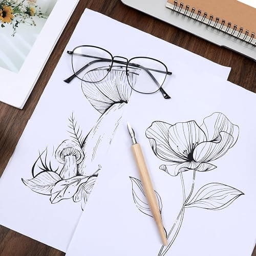 ZEYIYER 11 Pcs Dip Pens, G Pen Ink Nibs, Wooden Drawing Pen Holder with Stainless Steel Dip Pens for Comic, Drawing, Writing, Calligraphy thumbnail 5
