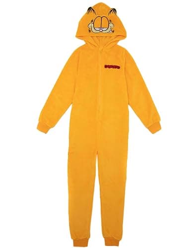 Garfield Kids Onesie | Orange Novelty Cat All in One Loungewear Outfit For Boys & Girls | Character Sleepwear Bodysuit - Image 1