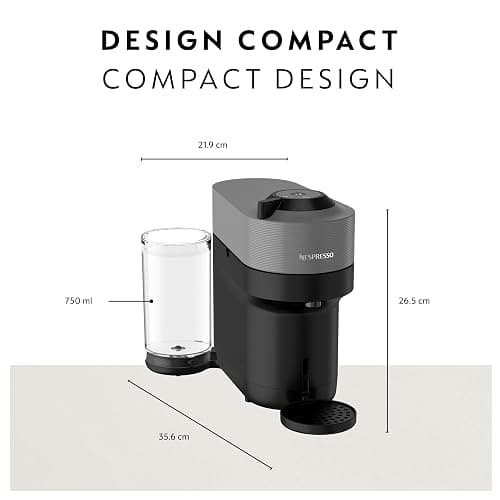 Nespresso Vertuo Pop+ Coffee and Espresso Maker by Breville, Dark Grey thumbnail 3