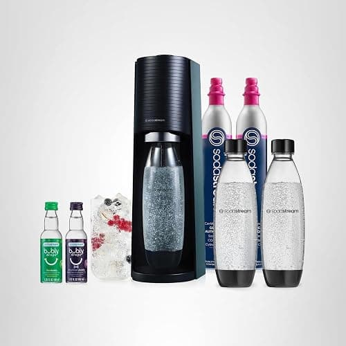 SodaStream - Terra Sparkling Water Maker | VALUE BUNDLE | CQC CO2 system | Includes 2x CO2 Cylinders, 3x 32 Fl Oz Dishwasher Safe Bottles, 2x Bubly Flavor Drops | Combine with Pepsi Flavors | Black thumbnail 13