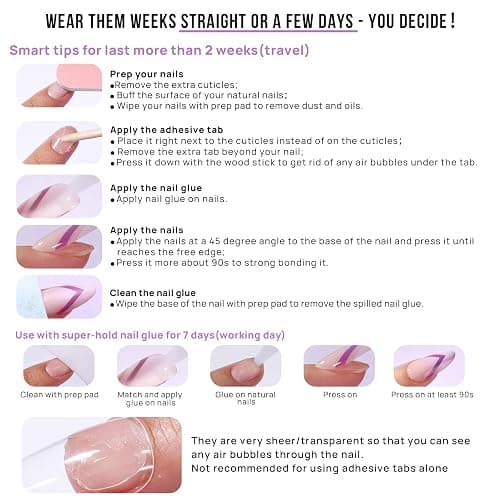 French Tip Press On Nails Almond - BTArtbox Hot Pink Short Stick On Nails for Women, Glue On Nails with Nail Glue in 16 Sizes - 32 Soft Gel Fake Nails Kit, Berry French thumbnail 8