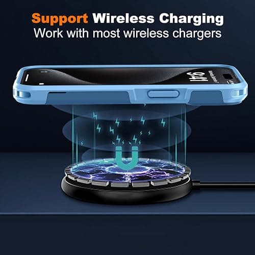 Ratcase Magnetic Case for iPhone 15,14 & 13 6.1'',[Compatible with Magsafe][Heavy Duty Shockproof] [Military Grade Drop Protection][Non-Slip] Rugged Durable 6-Layer Hard Bumper Phone Cover-Dark Blue thumbnail 3