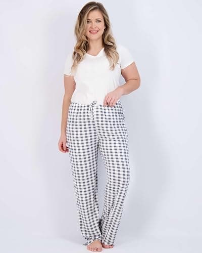 Real Essentials 3 Pack: Women’s Ultra-Soft Comfy Pajama Lounge Pants Sleepwear (Available in Plus Size) thumbnail 4