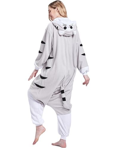 QUERITU Adult Onesie Pajamas - Unisex Halloween Animal Cosplay Costume Sleepwear - Comfy One-Piece Suit for Men & Women thumbnail 5
