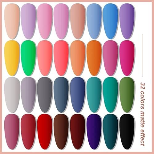 JODSONE Gel Nail Polish Kit with U V Light 32 Color Soak Off Base&Top Glitter Coat Gel Polish for DIY Manicure Lovers thumbnail 8