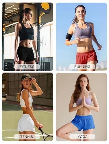 bbheqq Athletic Shorts for Women, Lightweight Running Shorts with Zipper Pocket Soft Quick Dry Gym Workout Shorts thumbnail 6