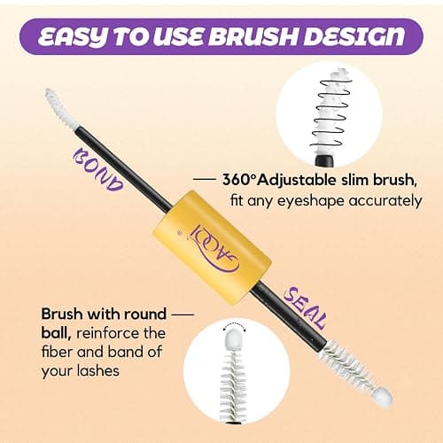 GAQQI Lash Bond and Seal Waterproof, Lash Cluster Glue Strong Hold for 72H+, White Eyelash Glue for DIY Eyelash Extensions, Long-Lasting & Gentle Formula, 10ml thumbnail 5