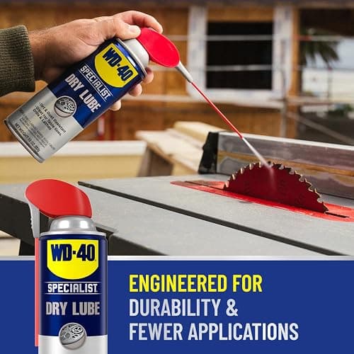 WD-40 Specialist Dry Lube with Smart Straw, Lubricant for Corrosion Protection on Table Saws, Drills and Lathes, Industrial Strength Friction-Reducing Formula, 10 Oz. thumbnail 5