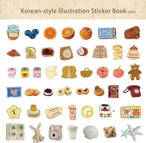 1234 Pcs Japanese Sticker Book -Lovely Little Things | 30 Sheets INS Style Cute Cartoon Sticker Book | Kawaii Stickers for Journaling, Scrapbooking, Planners DIY Craft Stickers thumbnail 6