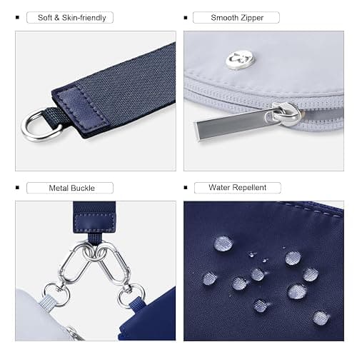 Babysun Mini Zip Around Dual Pouch Wristlet With 2 Straps Wristlet Keychain Wallet for Women Coin Purse Small Cute for Teen Girl thumbnail 5