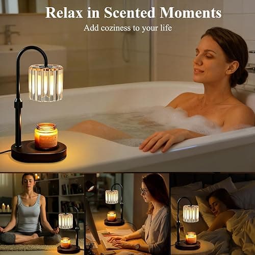 Lukasa Candle Warmer Lamp, with Timer Dimmer Adjustable Height, Home Decor, Room Decor, Wax Melt Warmer for Candles, Gifts for Mom, Gifts for Mother's Day, Birthday Gifts for Women thumbnail 6