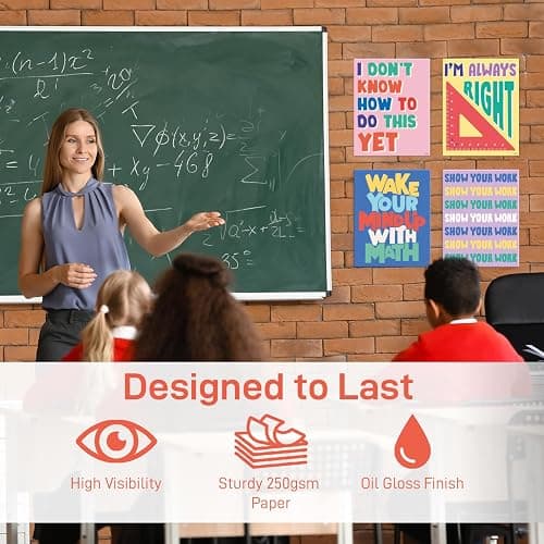 S&O Math Posters for Elementary School - Arithmetic Classroom Displays - Learning Space Prints for Mathematics - Number Charts for Middle Institute - Study Section Decor - Inspirational Notices - 10PC thumbnail 4