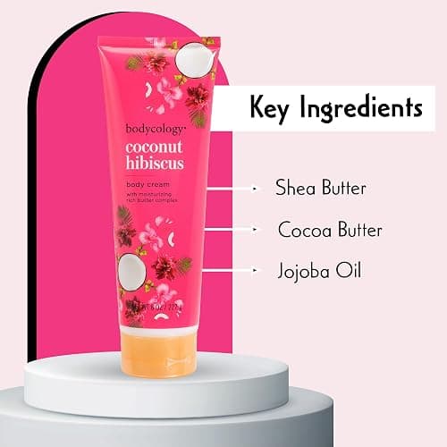 Bodycology Coconut Hibiscus Moisturizing Body Cream for Women, 8 fluid_ounces thumbnail 6