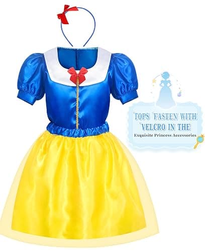 Jeowoqao Princess Dress Up Princess Dress for Girls, Dress up Clothes Little Girl Princess Pretent Play Costume Christmas Birthday Gift for Toddler Girls Age 3 4 5 6 Years thumbnail 7