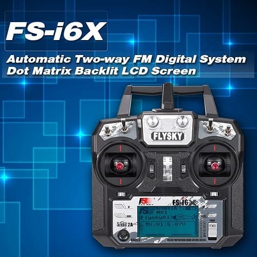 GoolRC Flysky FS-i6X 10CH 2.4GHz RC Transmitter Remote Controller with FS-X6B Receiver for RC Drone Airplane Helicopter thumbnail 2